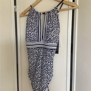 NWT La Blanca Tummy Control swimsuit 14 one piece swimwear NEW
